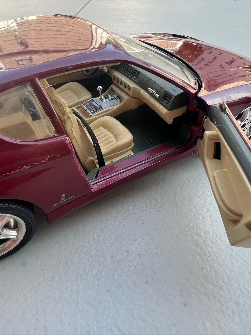 Bburago 1/18 Ferrari 456 GT 1992 Maroon Burgundy Diecast Model Car Italy Vintage